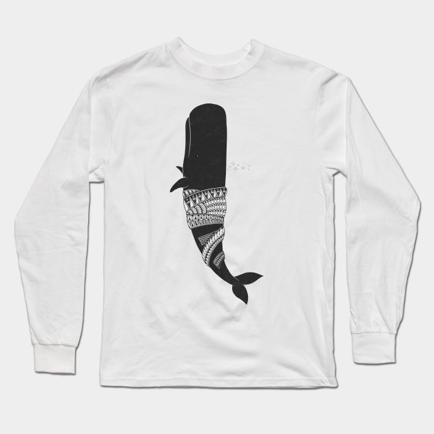 Whale Wanderer Long Sleeve T-Shirt by GODZILLARGE